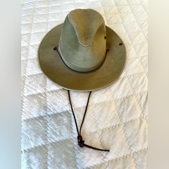 Unisex Safari Hat w Chin Cord - San Diego Zoo - Size Small - Khaki Tan - Picture 1 of 8